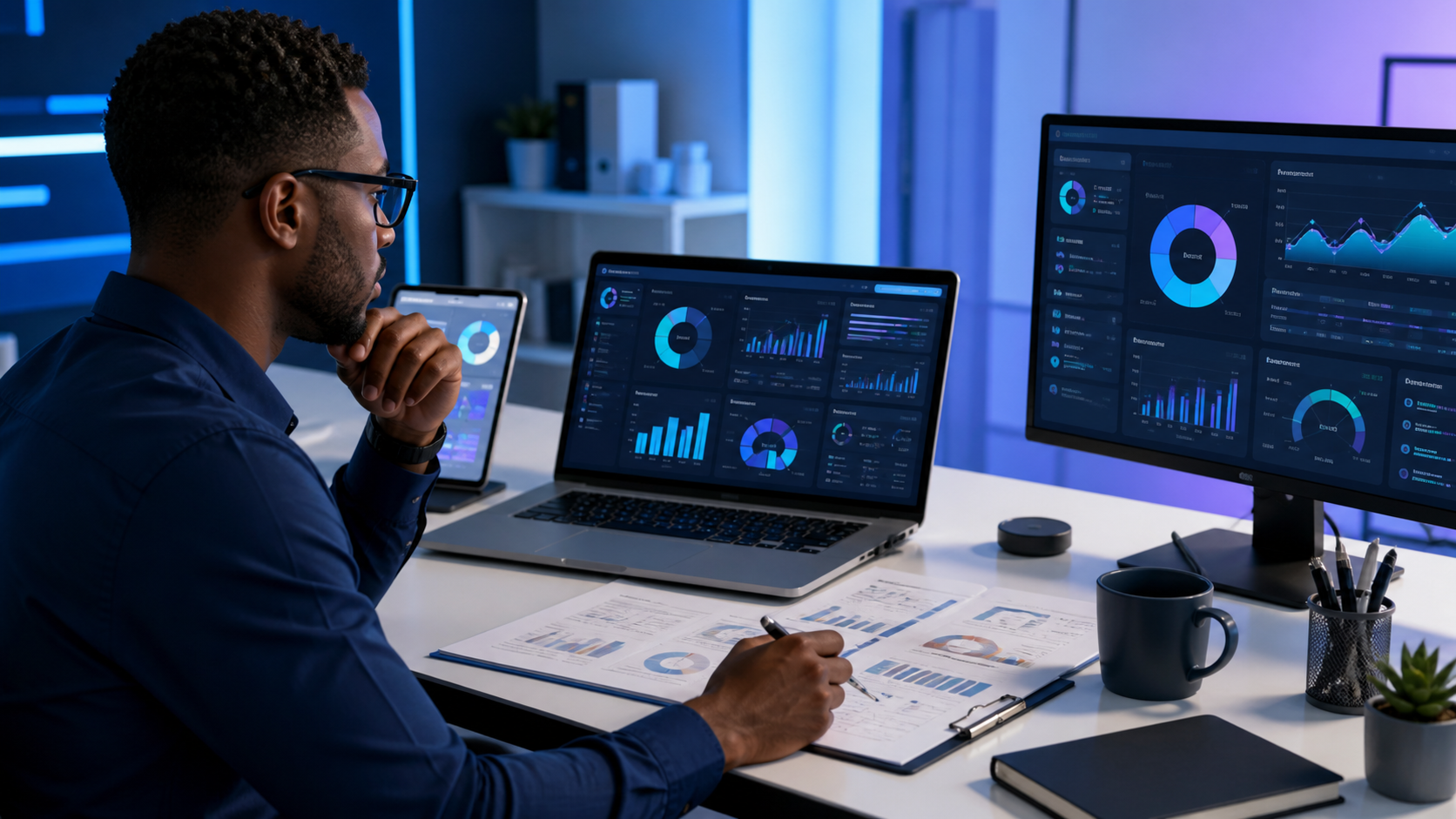 Learner preparing business intelligence dashboards and executive reporting visuals
