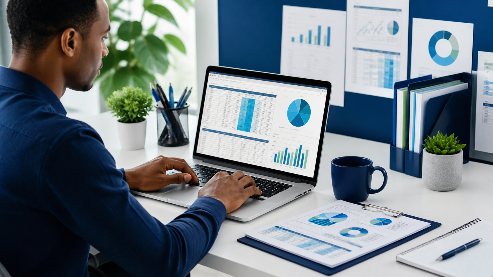 Learner building Excel reporting dashboards, trackers, and spreadsheet charts